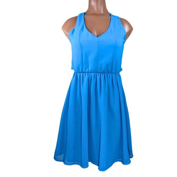 Nordstrom Dresses & Skirts - Nordstrom Dee Elle XS Aqua Blue Backless Sleeveless V-Neck Lined Dress
